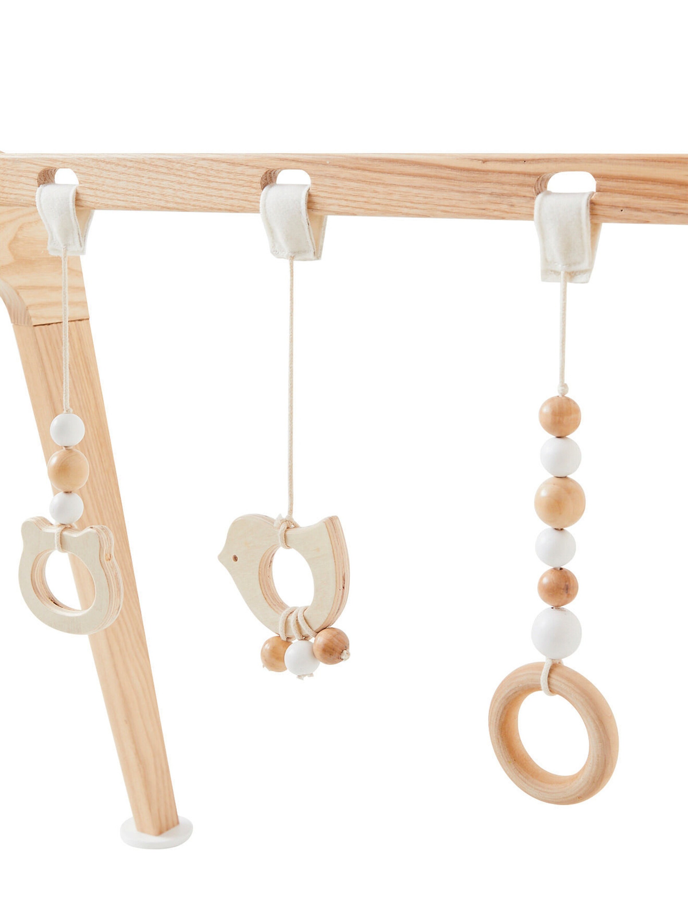 Vertbaudet Baby Spielbogen im Retro-Look, Holz FSC® weiß/natur