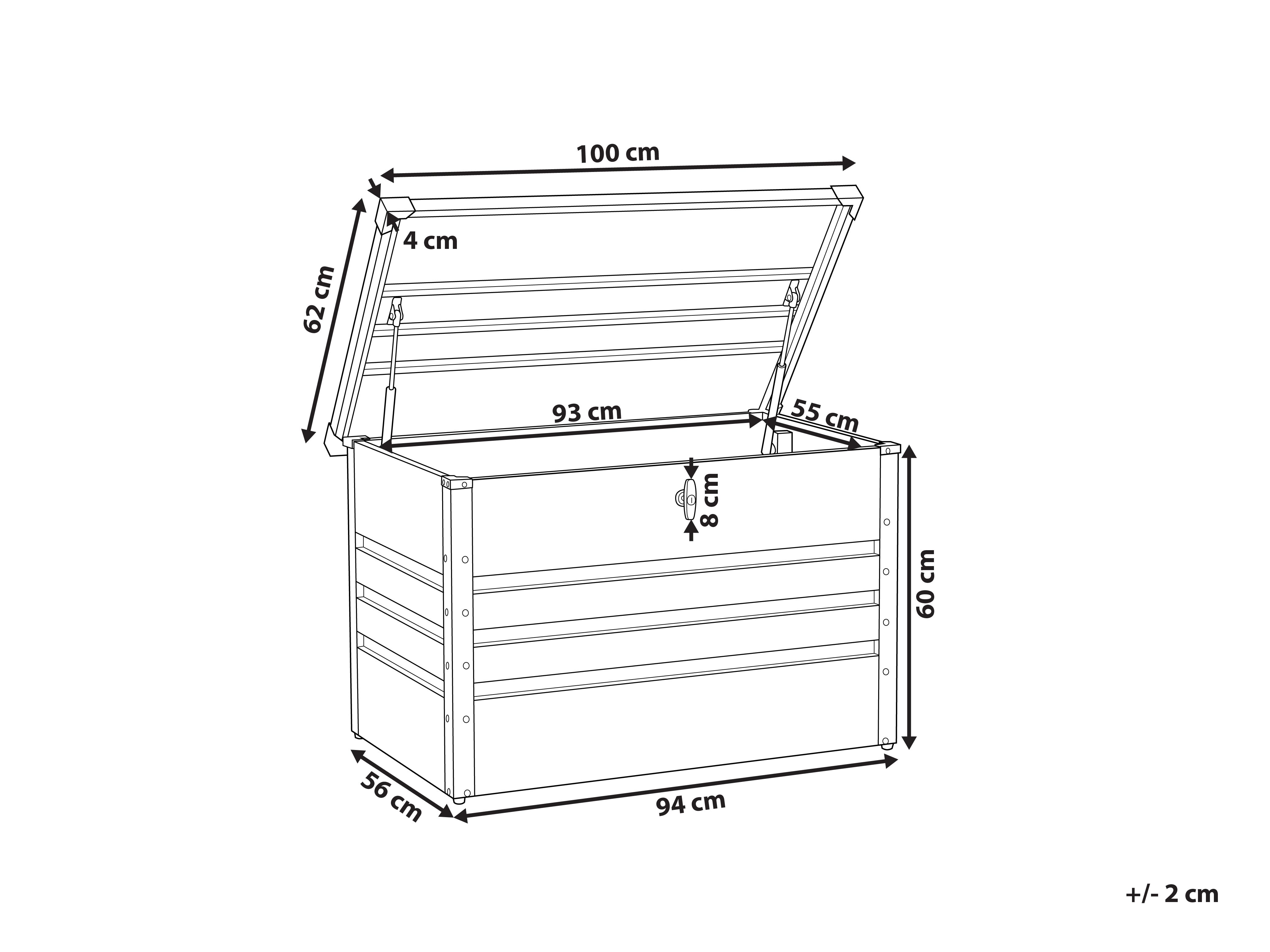 Kussenbox CEBROSA 100 cm 62 cm Blauw