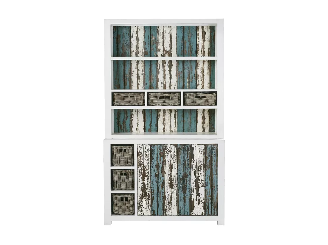 Bibliothèque en bois recyclé massif 125 cm