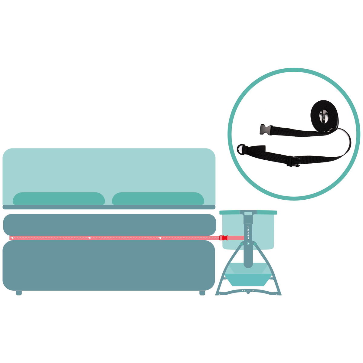 fillikidfillikid   Beistellbett Scandic grau melange