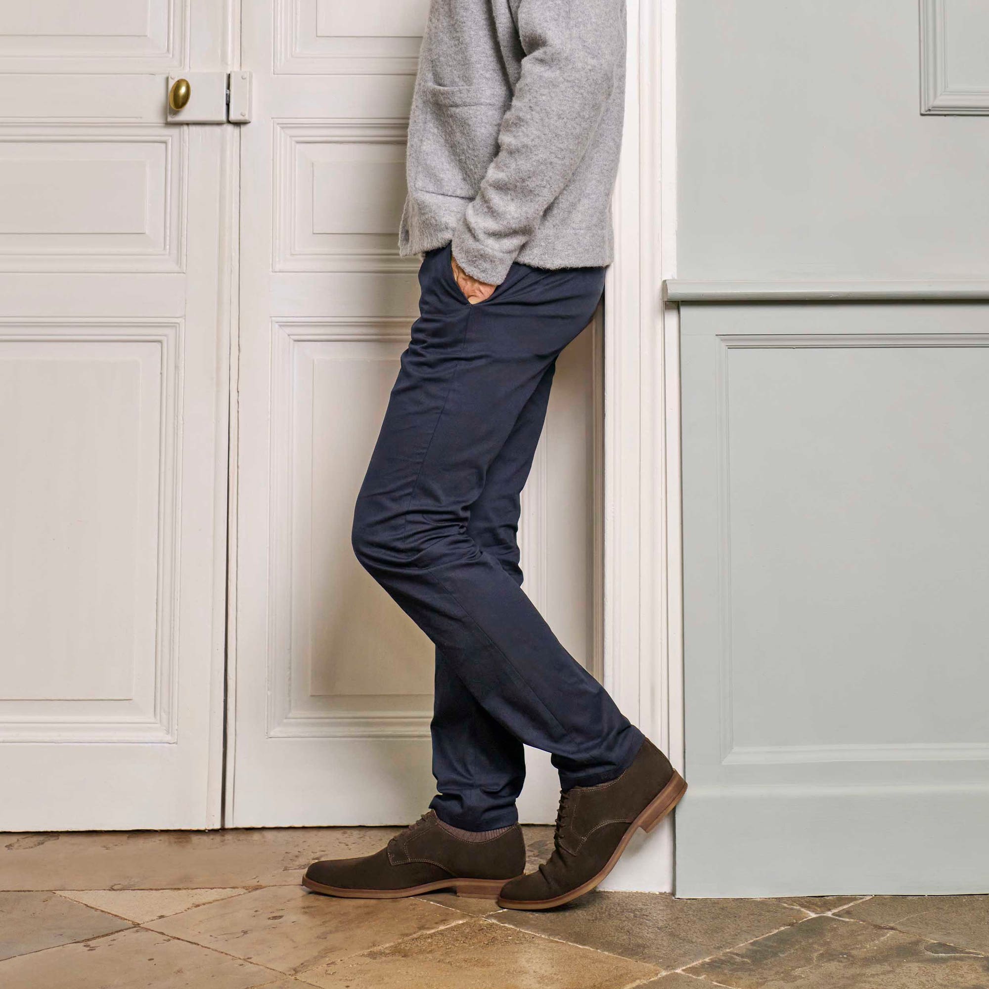 Derbies Homme en cuir marron