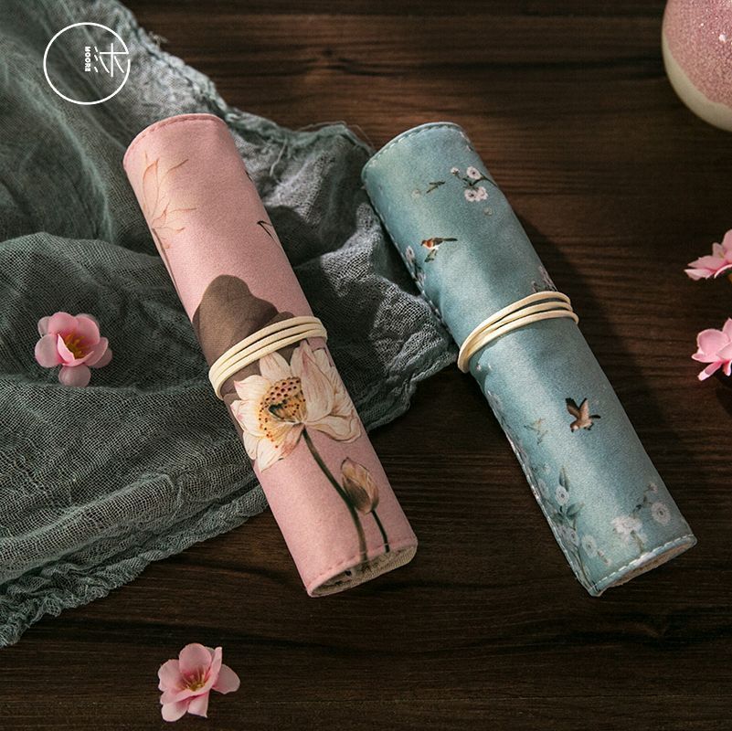 JIMO - Etui met bloemenprint en wieltjes