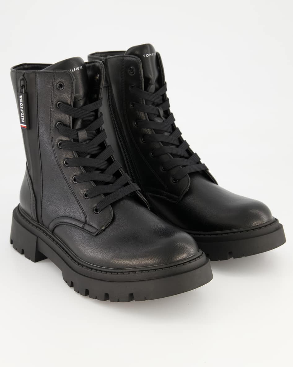 Tommy Hilfiger Tronchetto Schnürstiefel in Schwarz