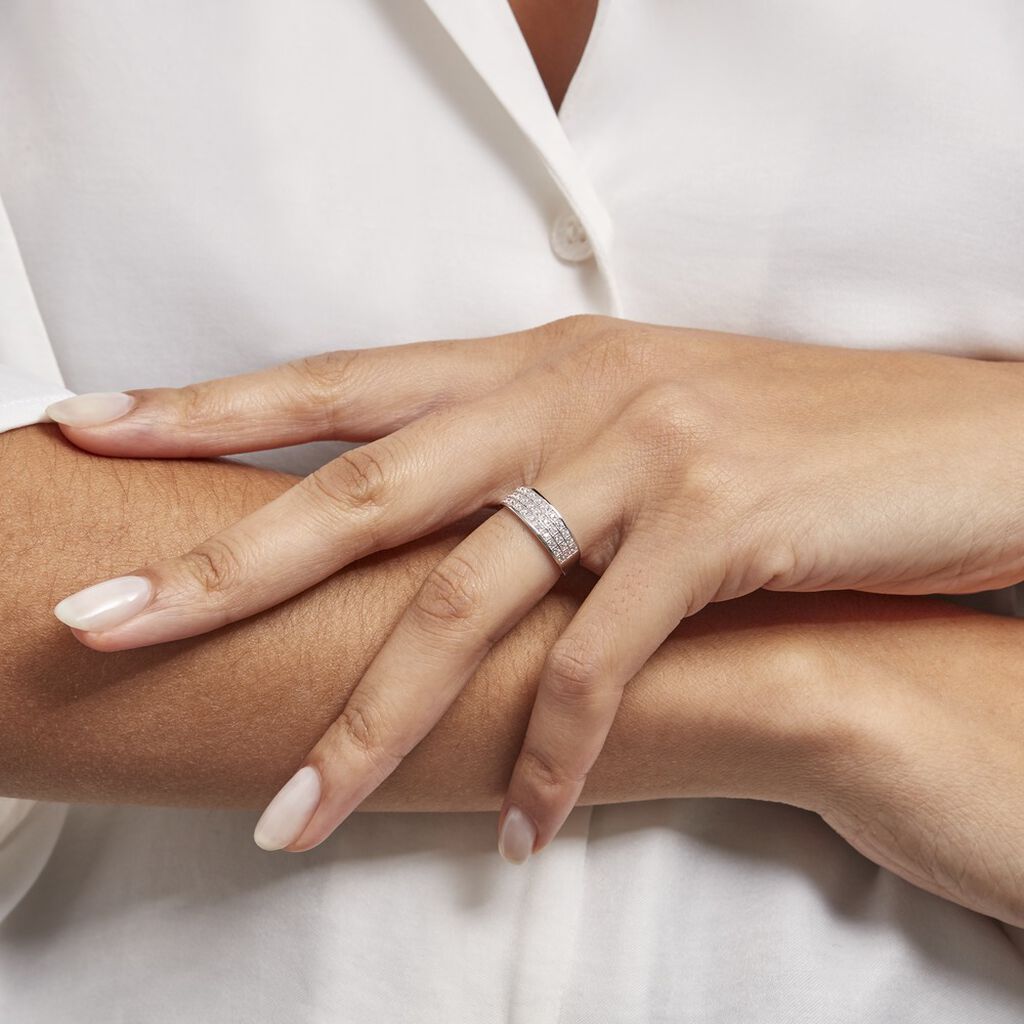 Bague Morjana Or Blanc Oxyde De Zirconium