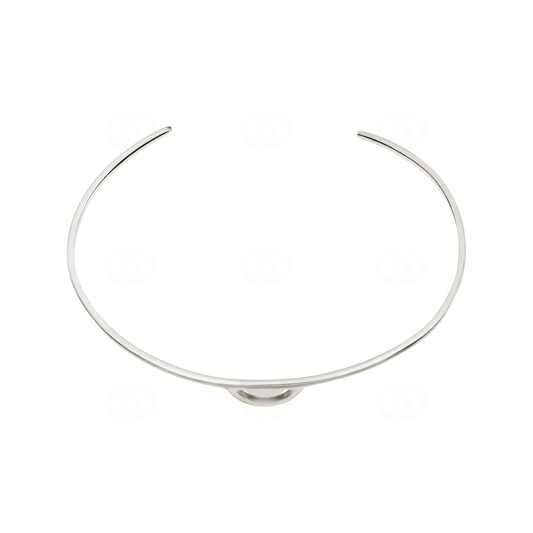 Armreif offen 925 Silber rhodiniert 58 x 48mm