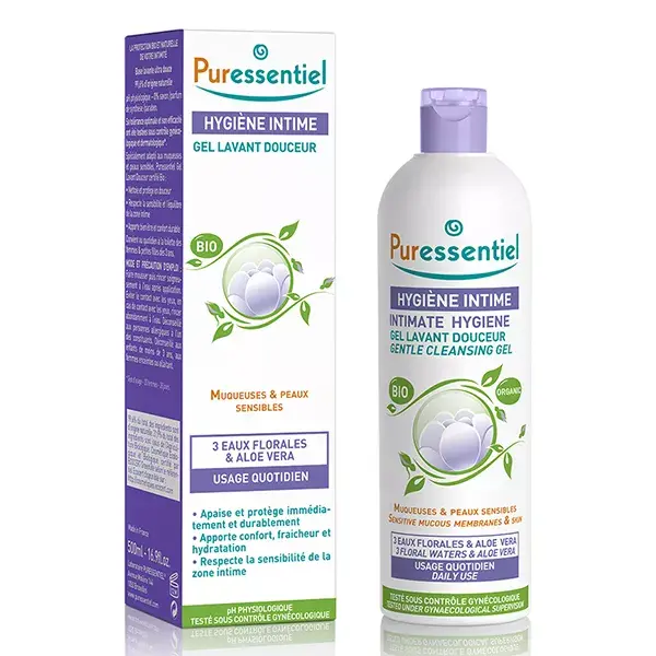 Gel de Higiene Íntima Orgânico Suave Puressentiel 500ml