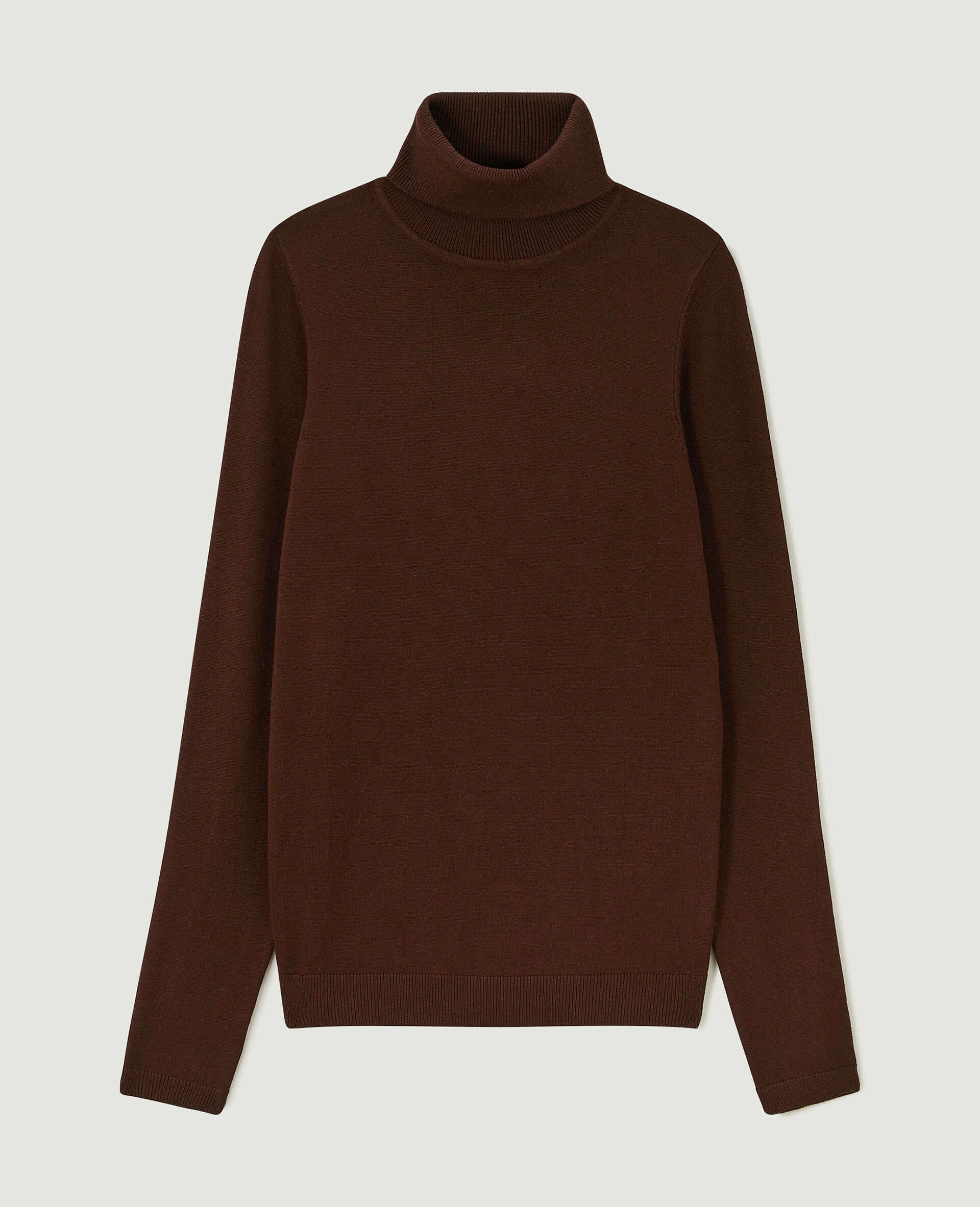Pull à col roulé - Marron