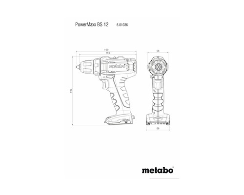 Metabo 12V PowerMaxx BS 12 accuboormachine inclusief 2 accu's (2,0 Ah) en lader
