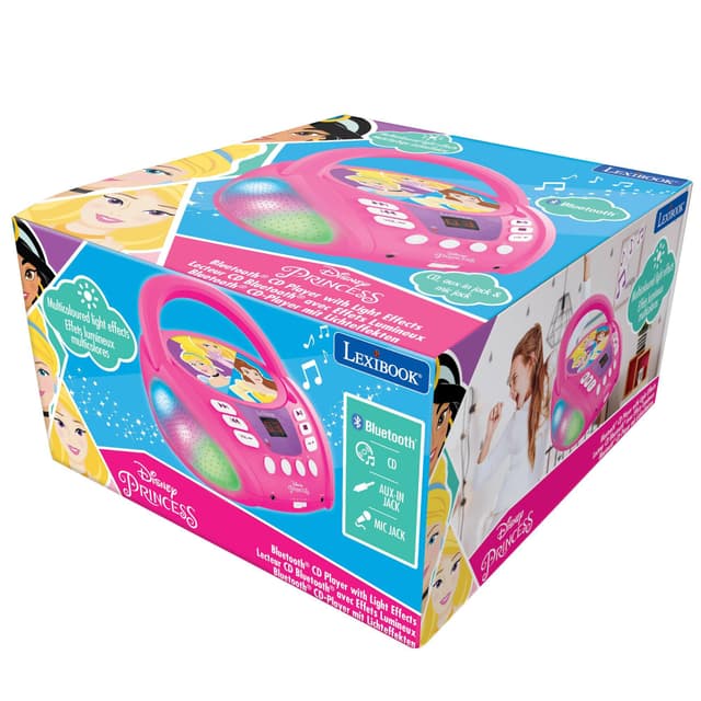 Disney Princess Bluetooth CD-afspiller med lys