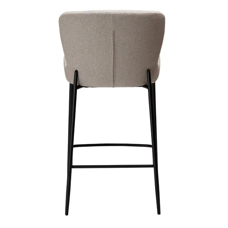 Hioshop Glam Dan-Form counterstoel bouclé lichtgrijs