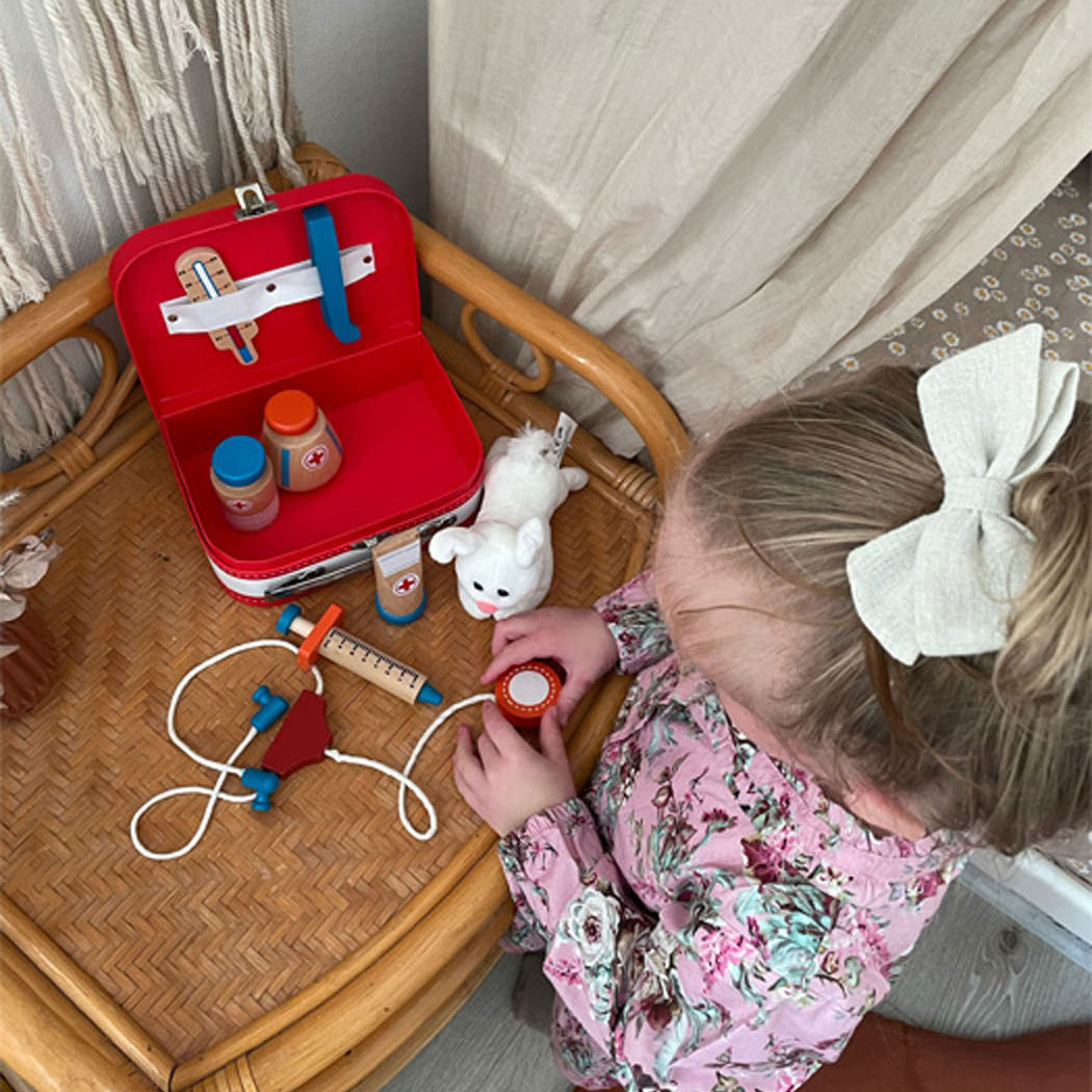 Small Foot-Houten Dierenarts Set in Koffer, 9dlg.
