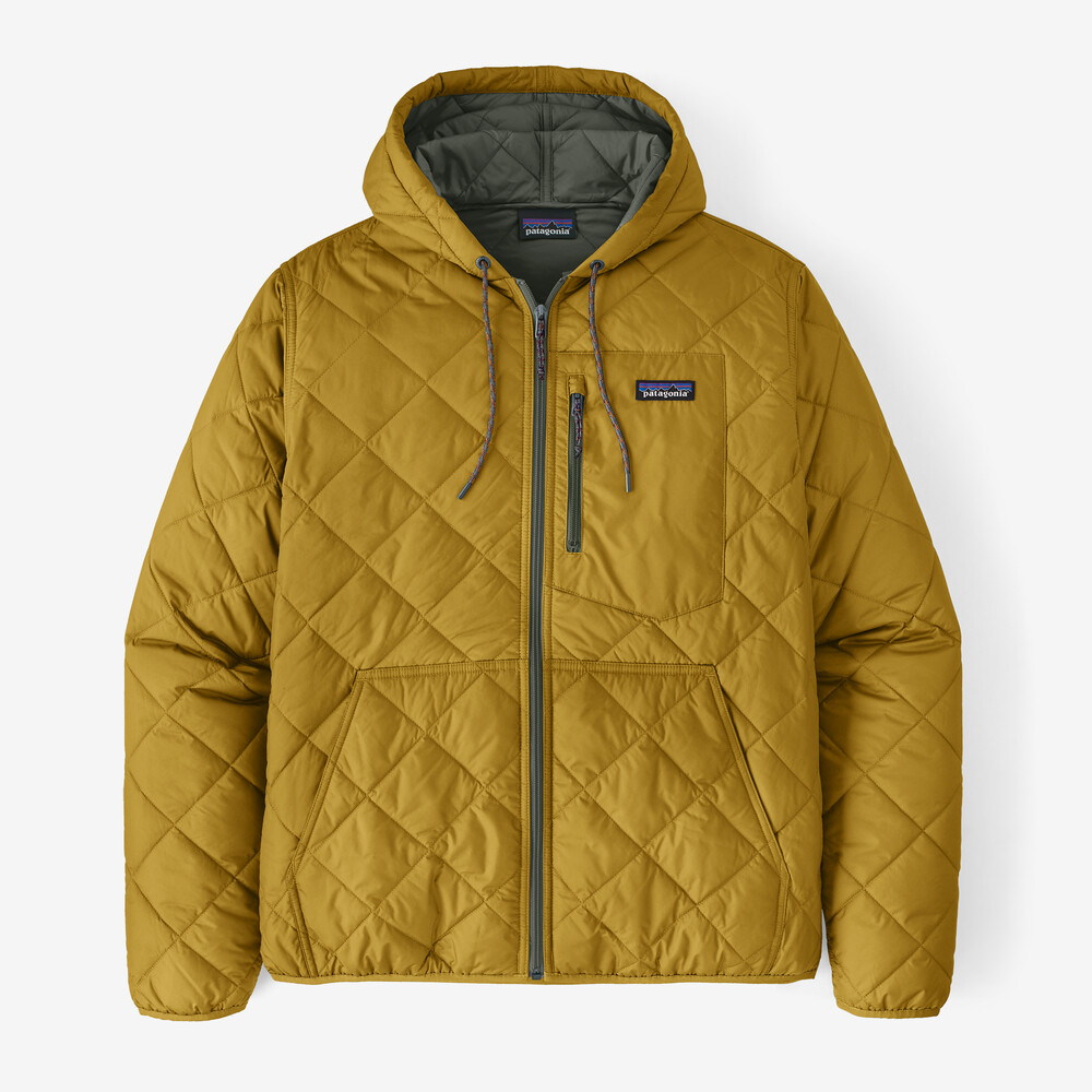 Herren-Bomberjacke mit Rautensteppung und Kapuze