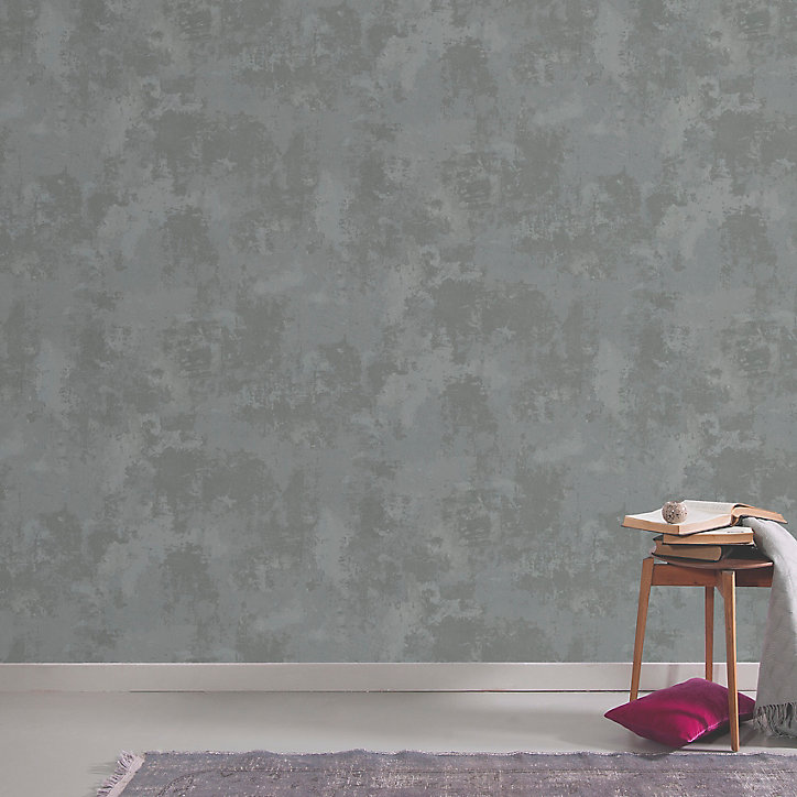 Papier peint vinyle sur intissé GoodHome Omey gris anthracite