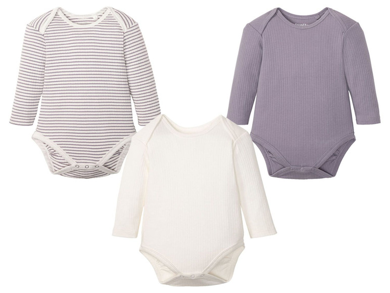 ribrompertje voor babymeisjes, 3 stuks, van katoen