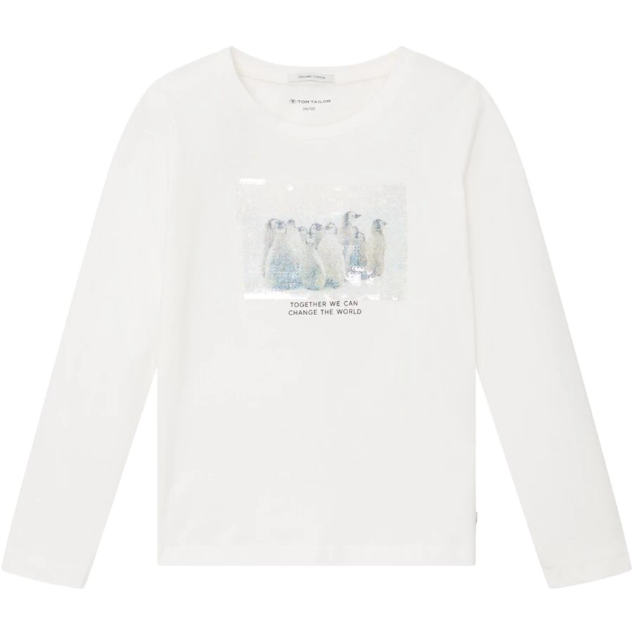 TOM TAILOR Langarmshirt Whisper White