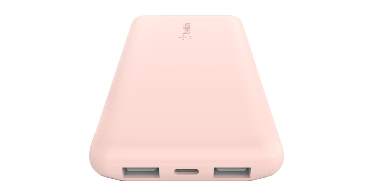 BelkinBoostCharge 3-poorts 10.000 mAh - 15 W powerbank  (Roségoud)