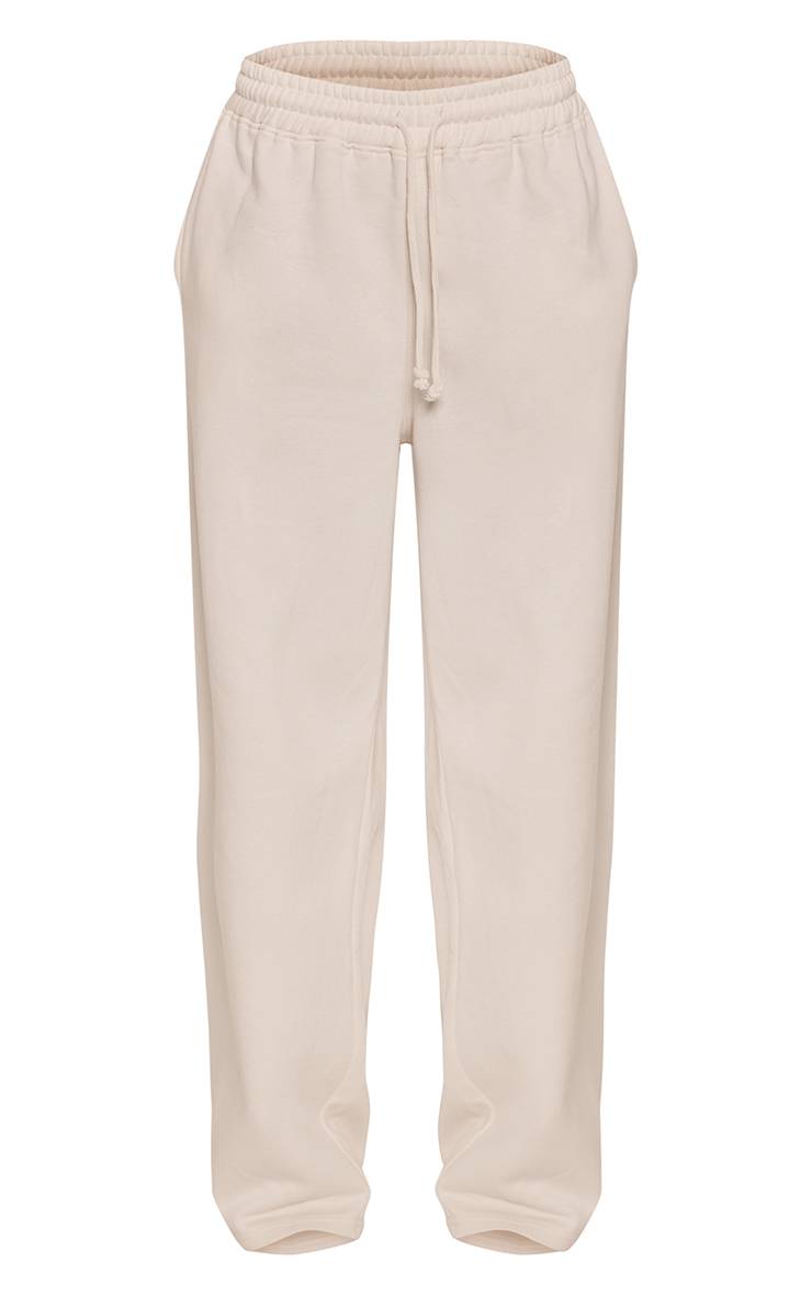 Crème Jogging Taille Haute Coupe Large Pour Grande Taille