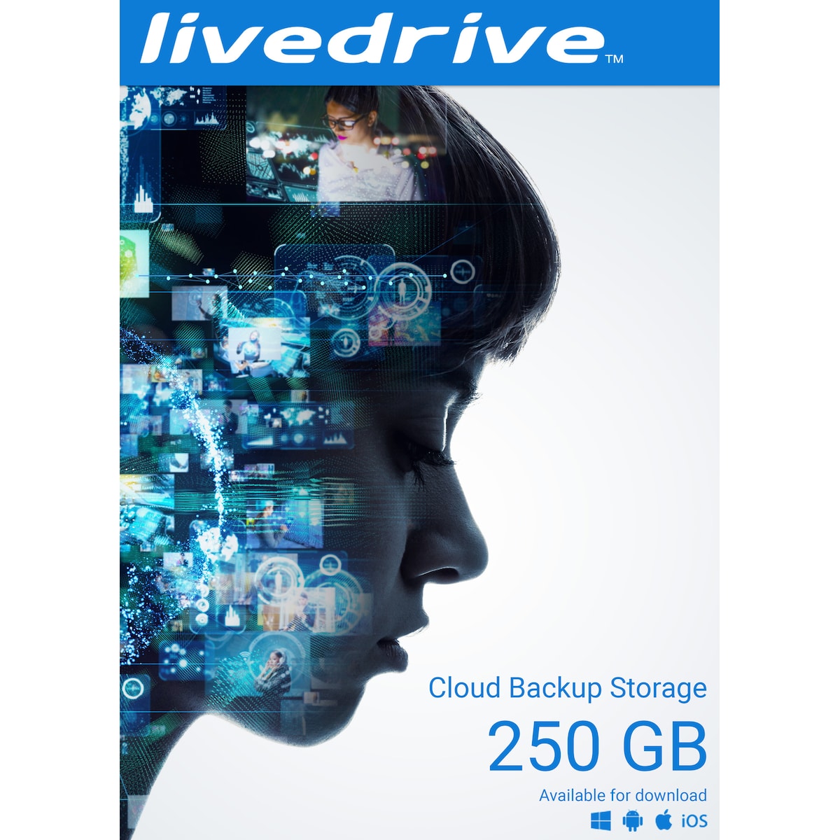 Livedrive Cloud Backup Storage 250GB - 3 Mobile Devices - 1 Year - iOS