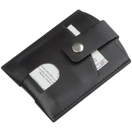 Macma RFID Kreditkartenetui aus echtem Leder / Farbe: schwarz