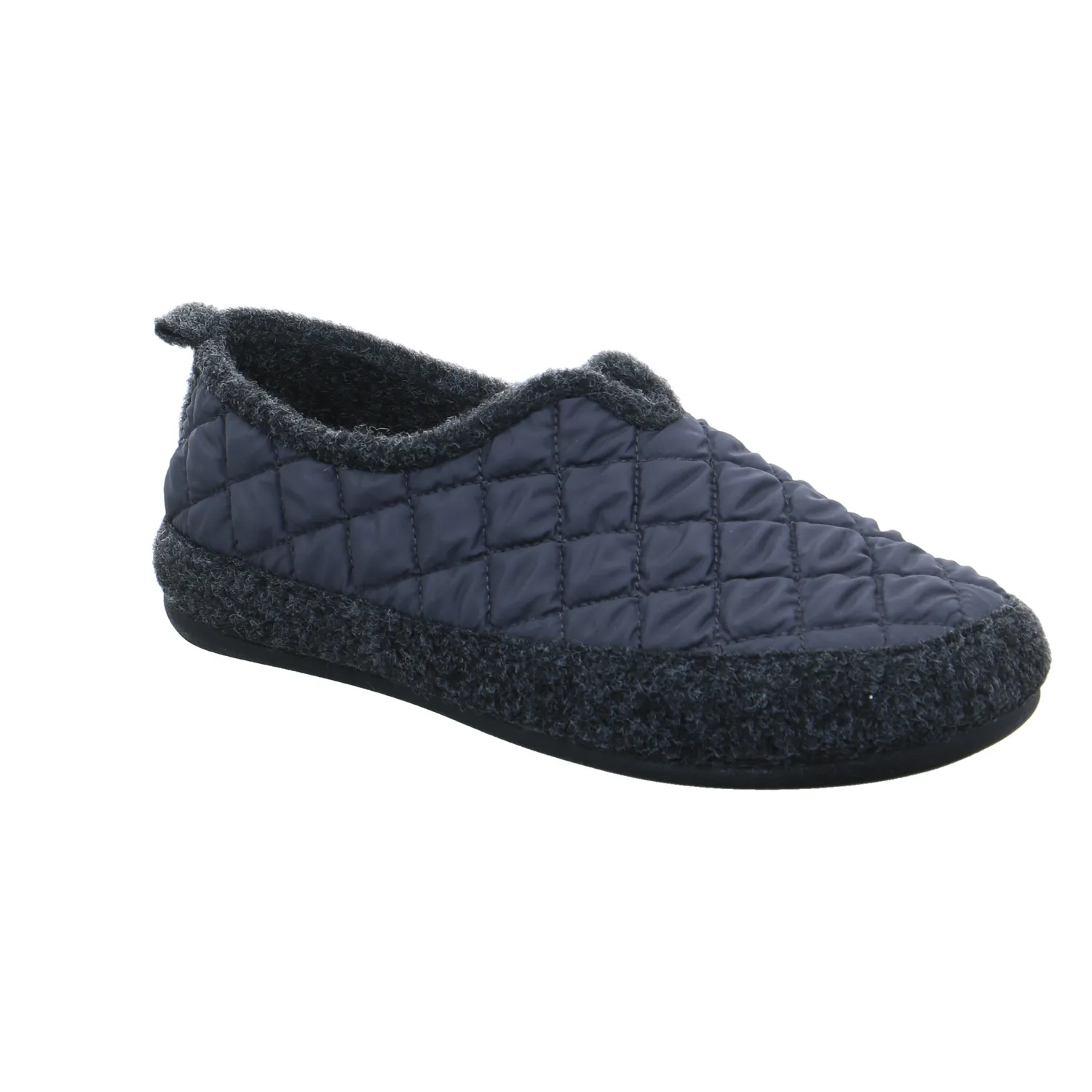 VAN DER LAAN Winter-Hausschuhe Grau Textil