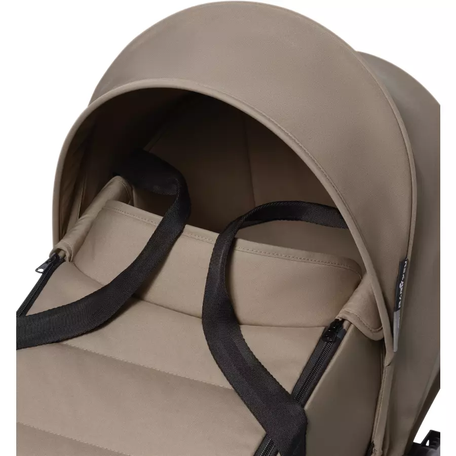 BABYZEN Kinderwagen YOYO2 0+ Black mit Liegewanne und Textilset Taupe