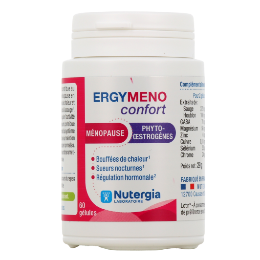 Nutergia Ergymeno Confort Ménopause - Bouffées de Chaleur, Sueurs nocturnes