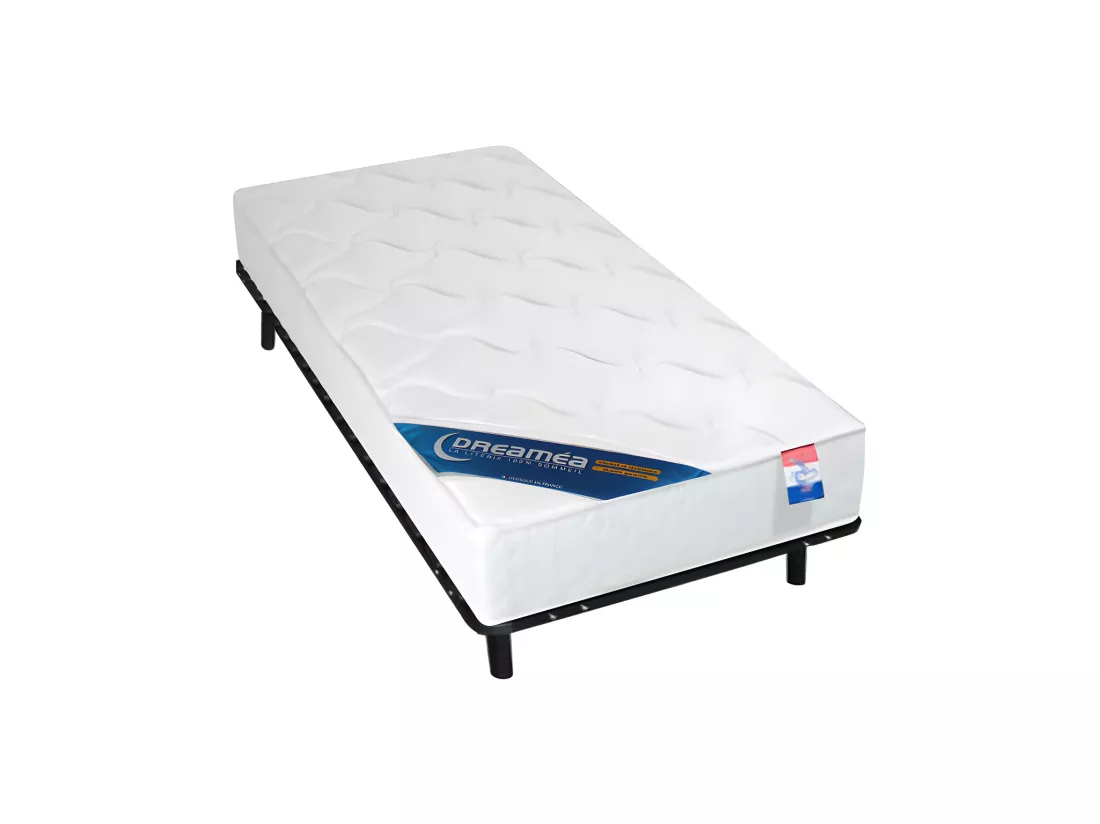 Ensemble 90 x 190 cm cadre à lattes + matelas mousse ép.15cm - ZEUS de YSMÉE