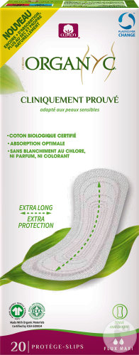 Organyc Protège-Slip Maxi 100% Cotton Bio 20 Pièces