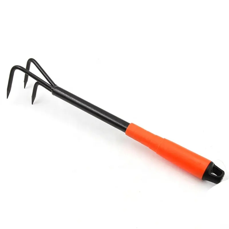 (5-tlg. Set) Metall Garten Werkzeug Gartengeräte Kit mit Schaufel / Rechen / Hacke - Schwarz / Orange