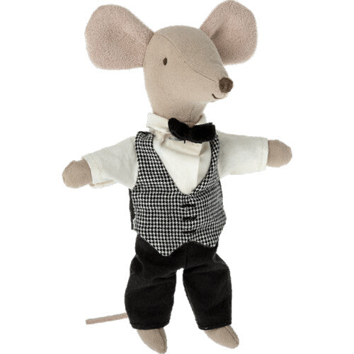 Maileg knuffelmuis grote broer - butler - 15 cm