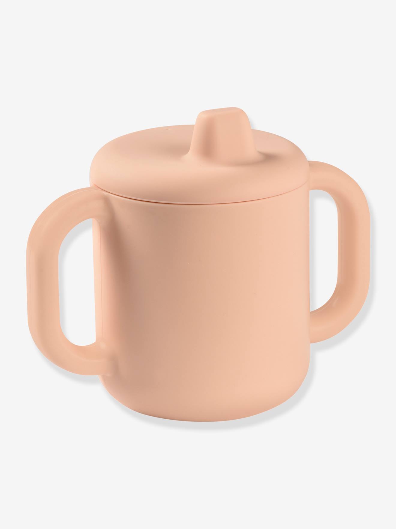Copo de aprendizagem BEABA, silicone rosa claro liso