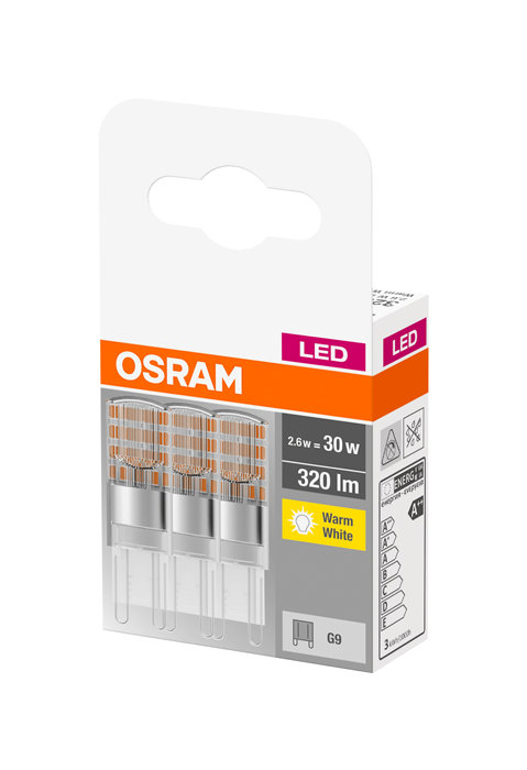 Osram LED stiftpære G9 2,6 W - 3-pk.