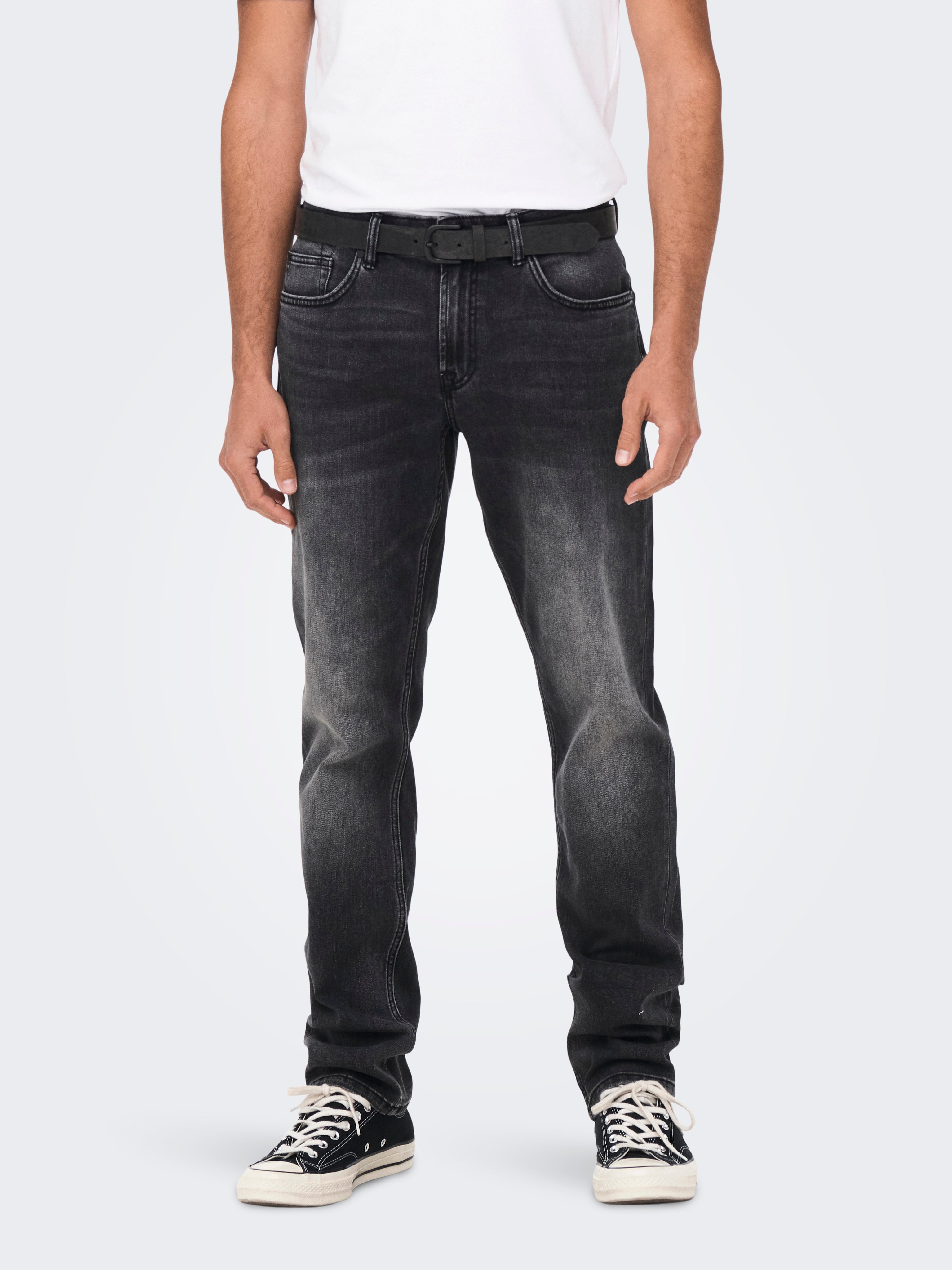 ONSWEFT Mid Rise Normal geschnitten Jeans Grey Denim