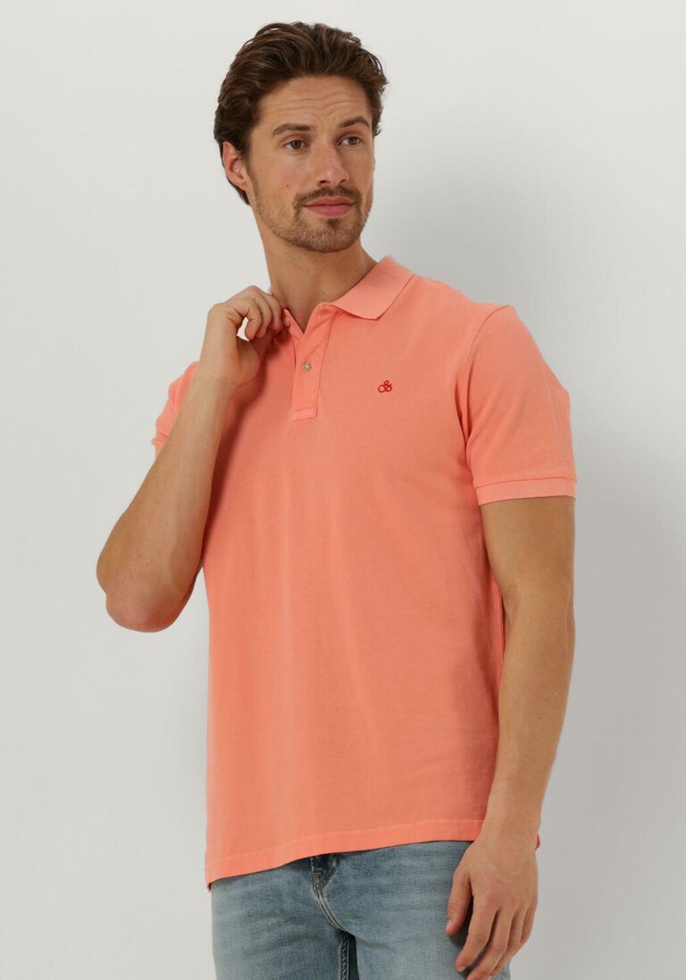 SCOTCH & SODA perzik scotch & soda polo garment dyed organic cotton pique polo