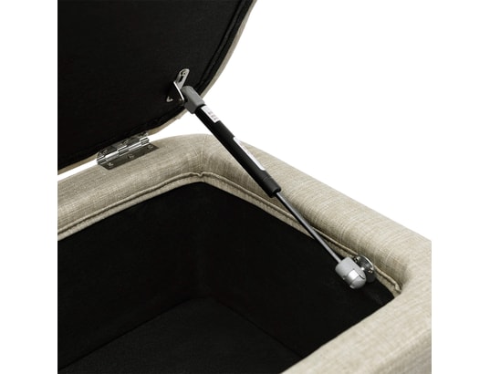 TERRE DE NUIT - Banc de lit en tissu avec coffre naturel