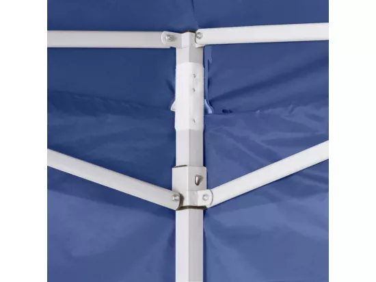 Tente de réception pliable avec 2 parois 2x2 m Acier Bleu