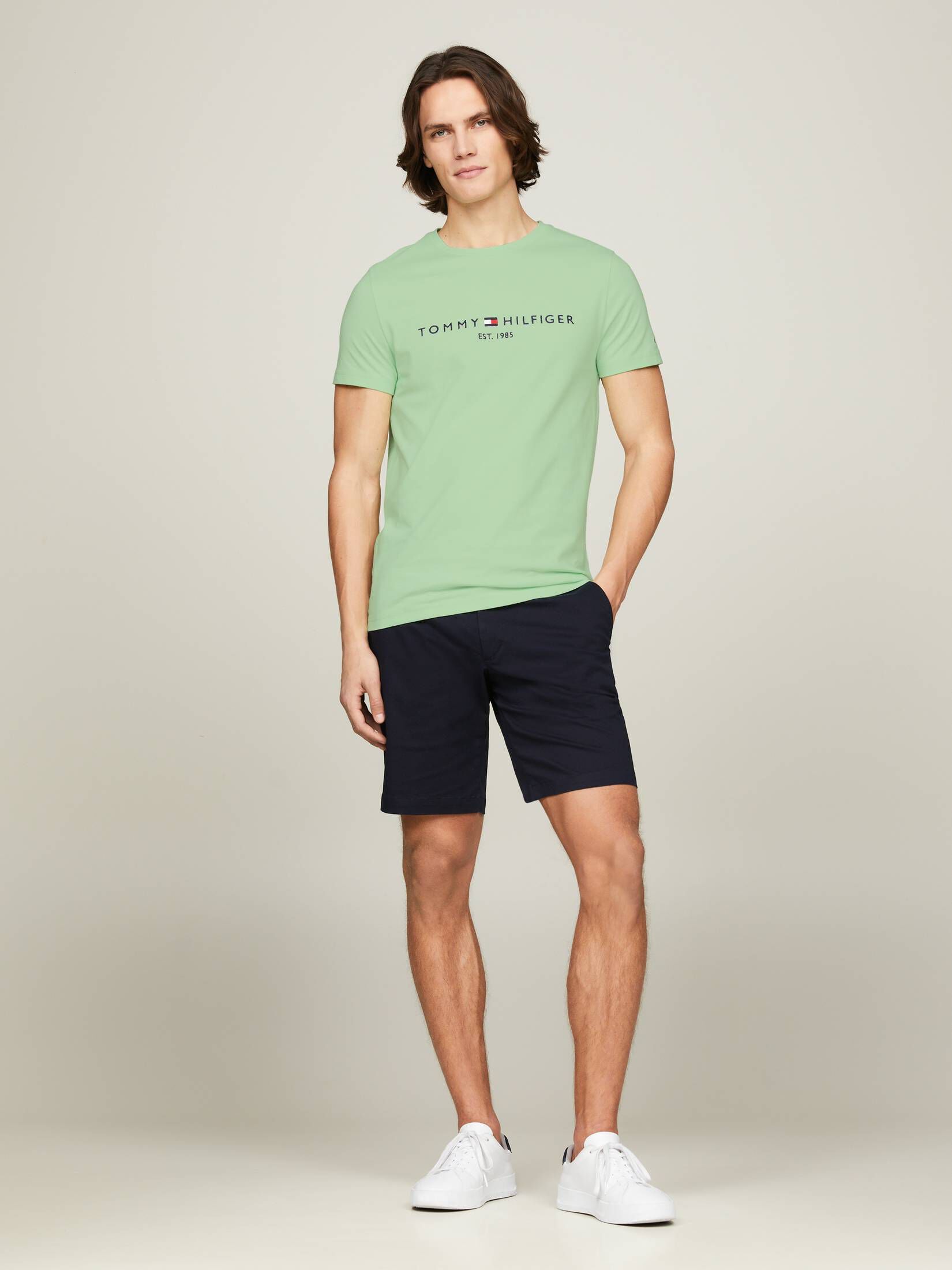 Tommy Hilfiger| Herren T-Shirt TOMMY LOGO TEE Slim Fit