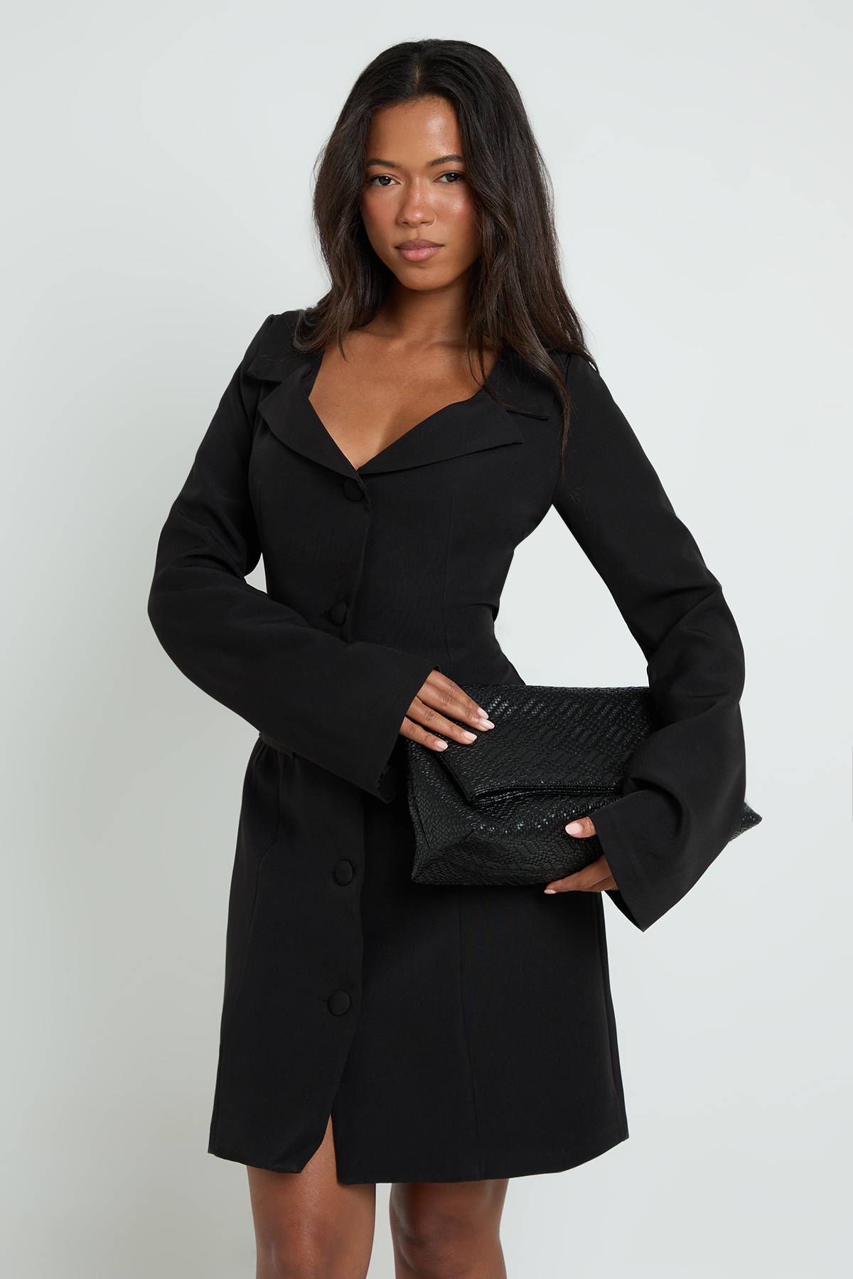 boohoo Robe Blazer Ajustée Bardot Tall
