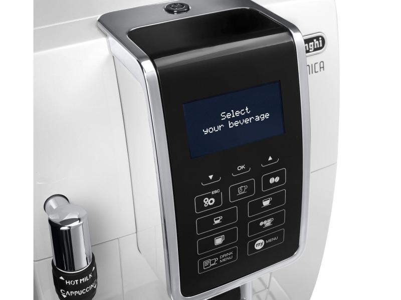 De'Longhi Kaffeevollautomat Dinamica ECAM 350.35.W Weiss Vollautomat für Kaffeebohnen oder Kaffeepulver