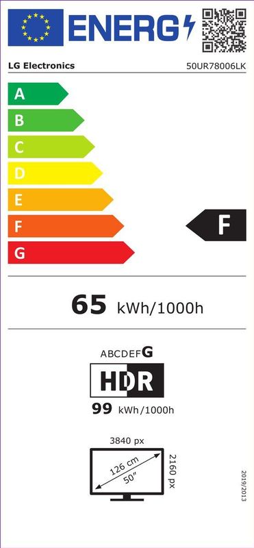 LG - 50UR78006LK - 50 Inch 4K LED TV - Zwart - Smart TV