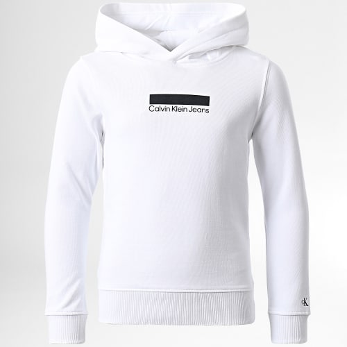 Sweat Capuche Enfant Small Block Logo 1437 Blanc