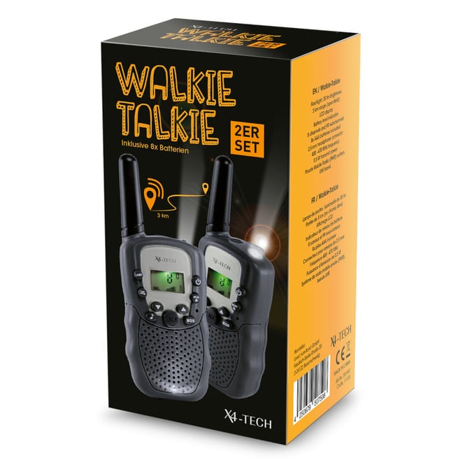 Walkie Talkie 2er Set - schwarz
