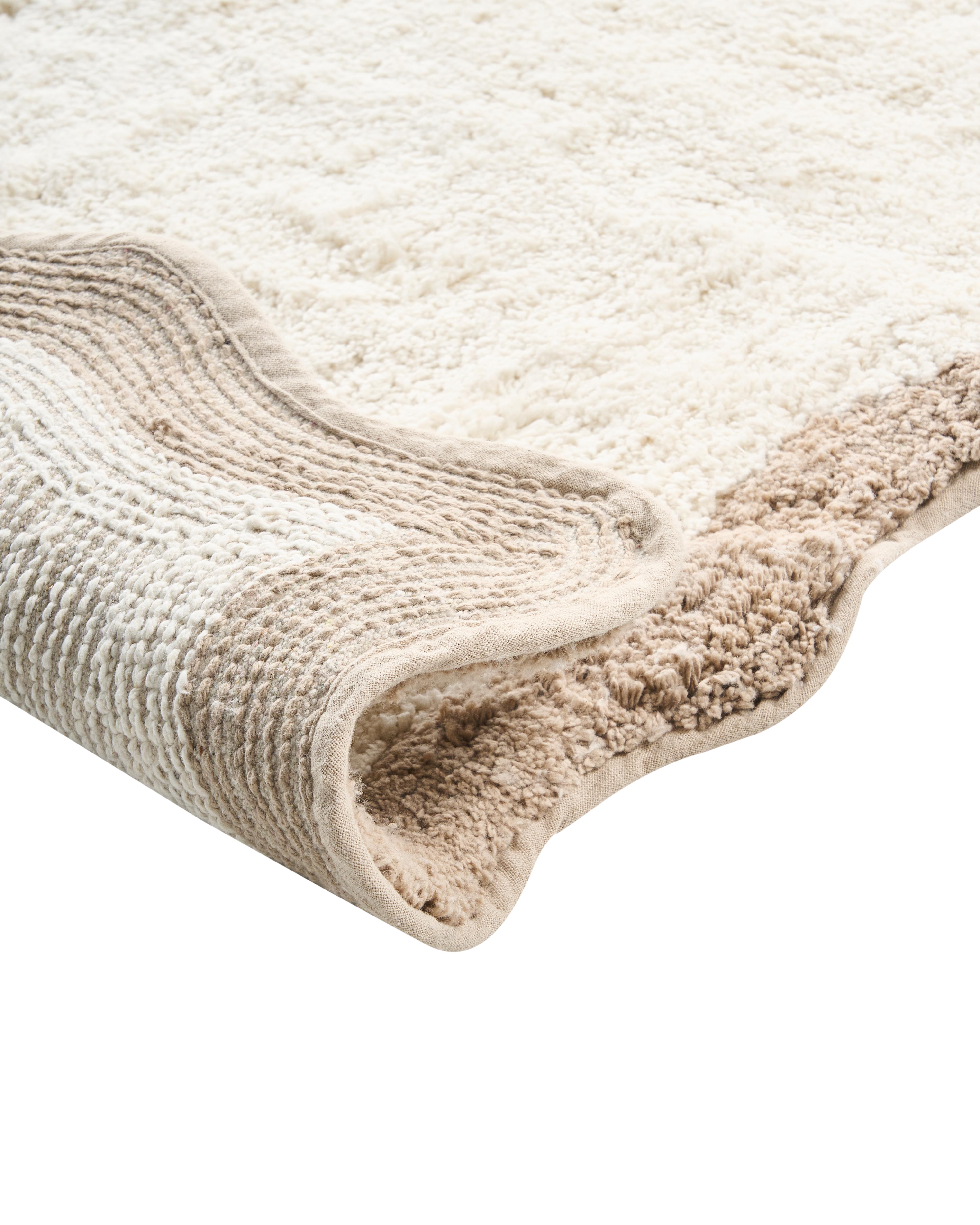 Badmat NANGAL Bruin/beige 80 x 150 cm Katoen