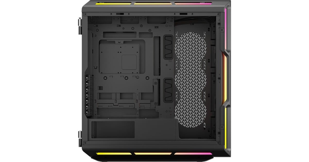 CorsairiCUE LINK 5000T LX RGB midi tower behuizing  (Zwart | 4x USB-A | 1x USB-C | RGB | Tempered Glass)