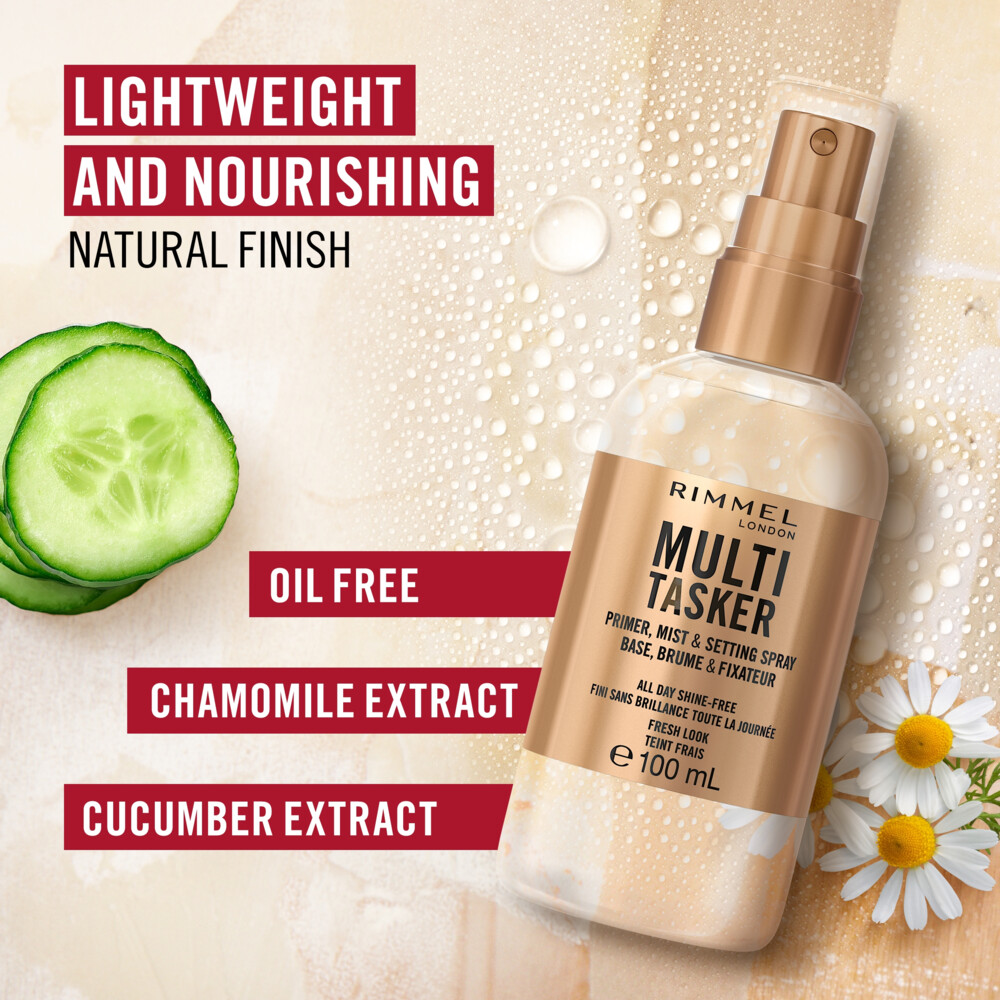 Rimmel Multi-Tasker Primer, Mist & Setting Spray Transparant100 ml