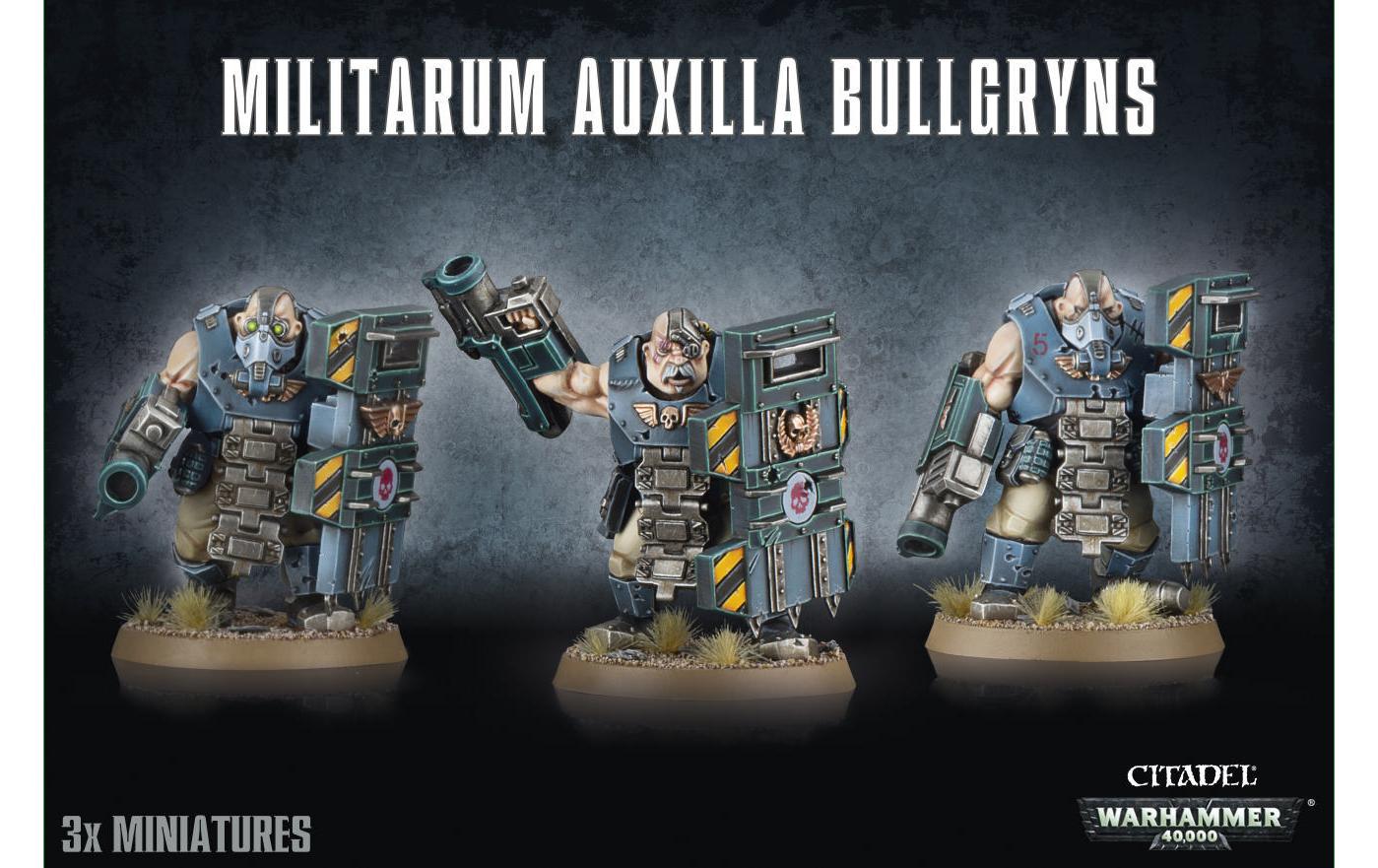 Figurenset Warhammer 40.000 Militarum Auxilla BullgrynsWiderstandsfähige Kämpfer
