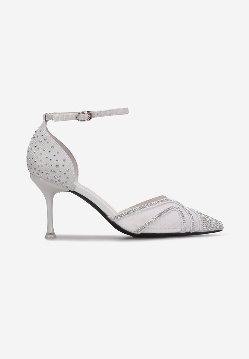 Chaussures avec strass blancs Viaregia
