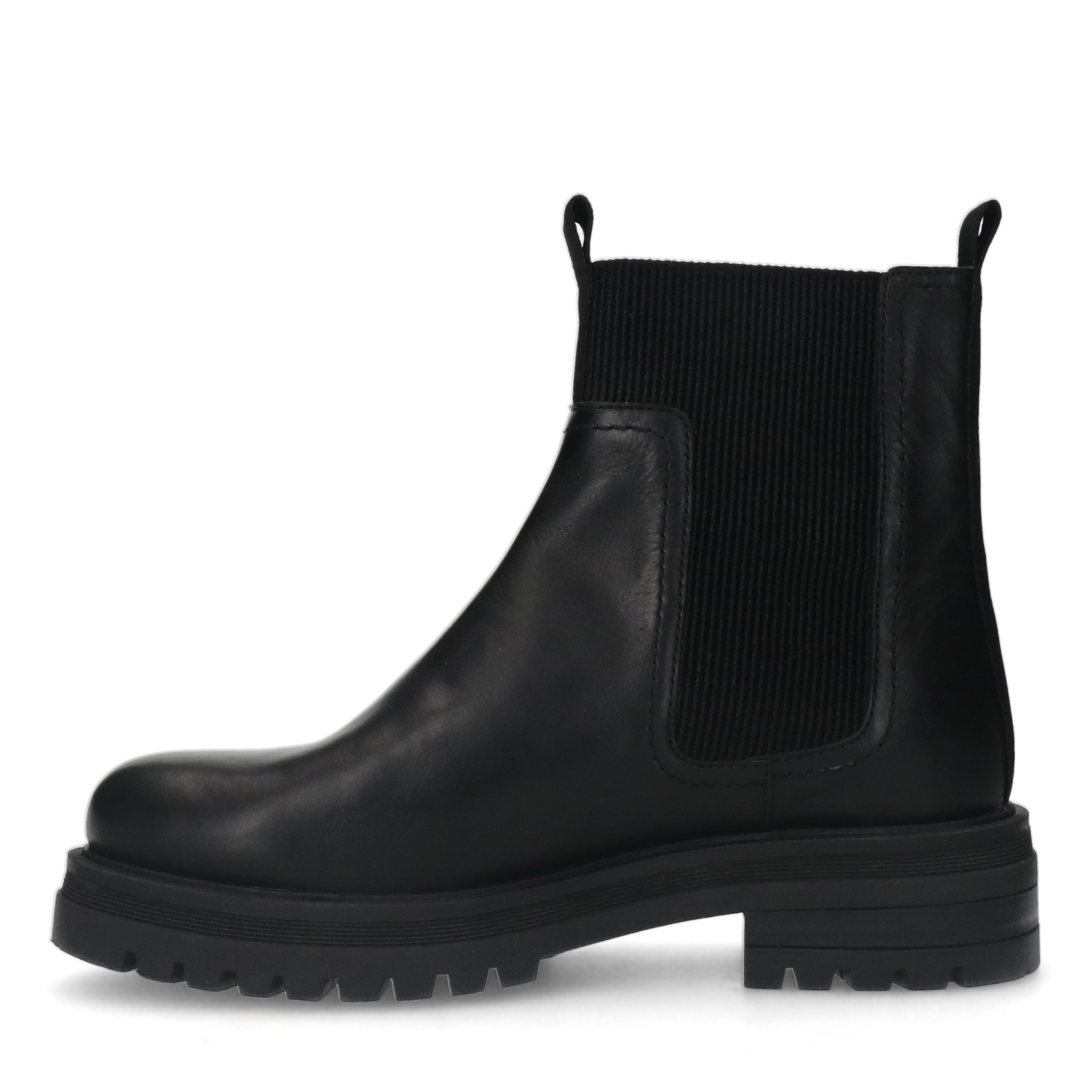 Zwarte leren chelsea boots