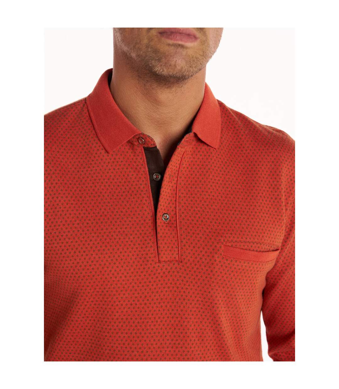 Polo manches longues fantaisie