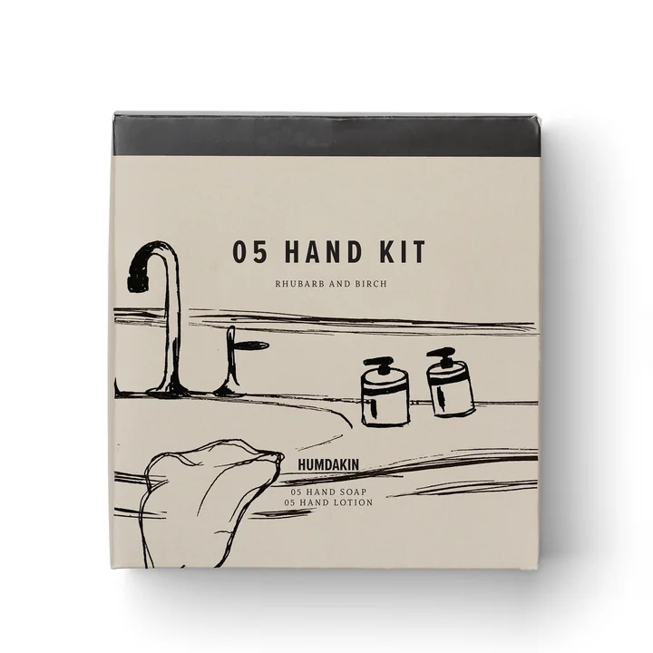 Humdakin - Handpflege Set, Handseife und Handlotion 2 x 300 ml, Rhabarber und Birke
